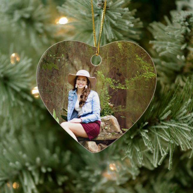 Girlfriend Photo Ornament - Heart Keepsake (Tree)