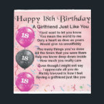 Girlfriend Poem - 18th Birthday Notepad<br><div class="desc">A great gift for a girlfriend on her 18th Birthday</div>