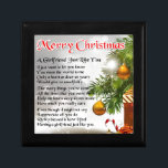 Girlfriend Poem - Christmas Design Gift Box<br><div class="desc">A great gift for a girlfriend at Christmas</div>