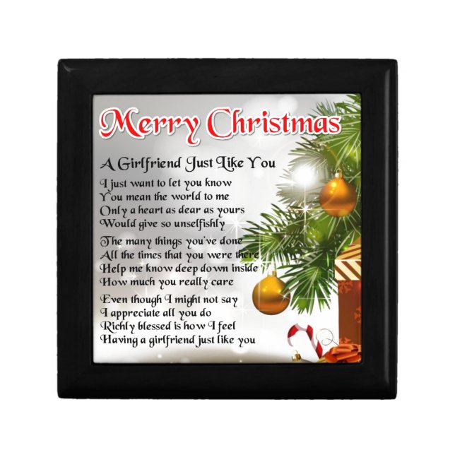Girlfriend Poem - Christmas Design Gift Box (Front)