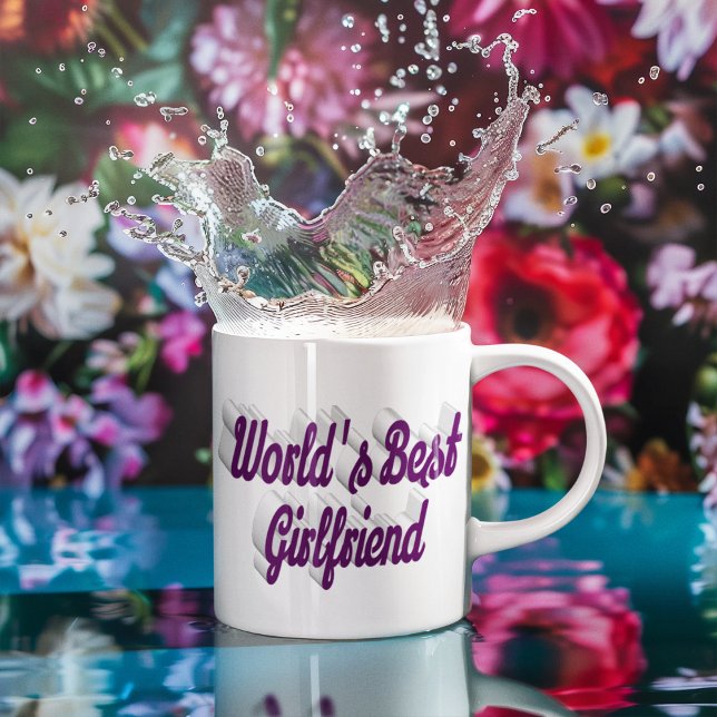 Girlfriend purple half script giant coffee mug (Creator Uploaded)