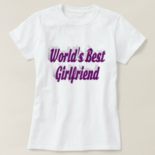 Girlfriend purple typography T-Shirt