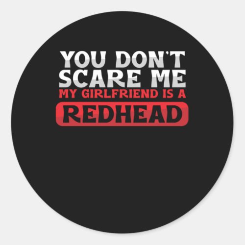 Girlfriend Redhead Redheads Freckles Ginger Gift Classic Round Sticker