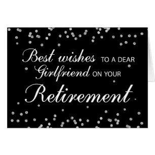 Girlfriend, Retirement Congratulations Black Cards