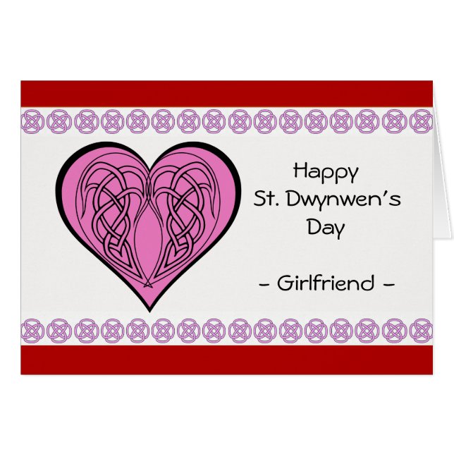Girlfriend Saint Dwynwen's Day Heart Knots (Front Horizontal)