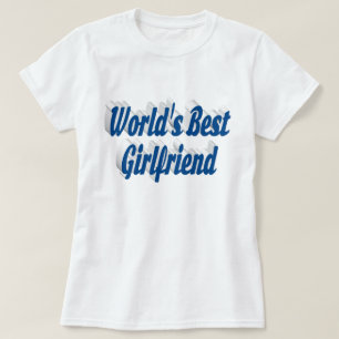 Girlfriend sea blue typography T-Shirt