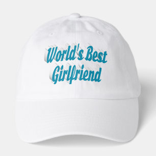Girlfriend sky blue typography hat