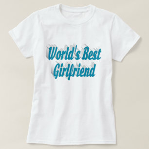 Girlfriend sky blue typography T-Shirt