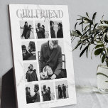 Girlfriend Together Forever Photo Collage Plaque<br><div class="desc">Memories make the best gifts, girlfriends will love this thoughtful, modern photo collage plaque, for valentines day, birthday, anniversary and any other special ocassion. The plaque features 9 photos, the template text 'GIRLFRIEND, FOREVER TOGETHER', over a gray and white marble background, personalized with your names and year. All the font...</div>