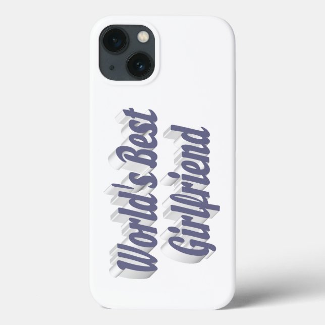 Girlfriend with gray typography Case-Mate iPhone case (Back)