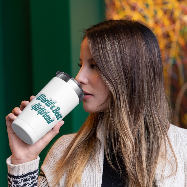 Girlfriend with green half typography insulated tumbler (Creator Uploaded)