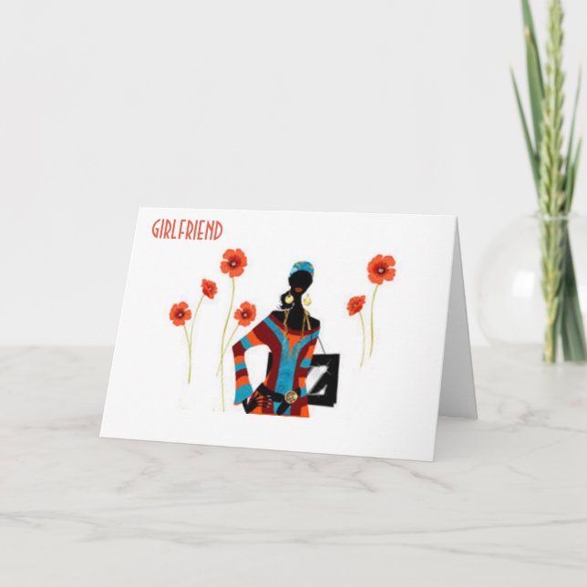 **GIRLFRIEND** YOU LOOK "FABULOUS" HAPPY BIRTHDAY CARD (Front)