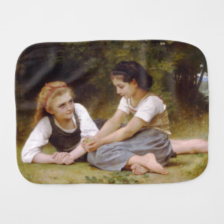 Girlfriends Collect Nuts, Les Noisettes Bouguereau Baby Burp Cloth