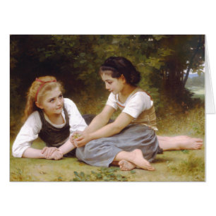 Girlfriends Collect Nuts, Les Noisettes Bouguereau Card