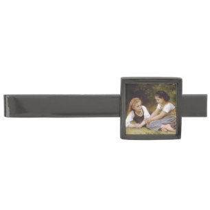 Girlfriends Collect Nuts, Les Noisettes Bouguereau Gunmetal Finish Tie Bar