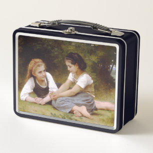 Girlfriends Collect Nuts, Les Noisettes Bouguereau Metal Lunch Box