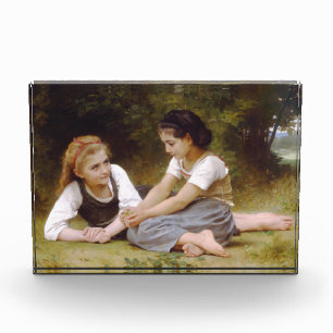 Girlfriends Collect Nuts, Les Noisettes Bouguereau Photo Block