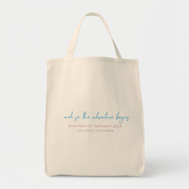 Girlfriends' Getaway Customizable Tote Bag (Front)