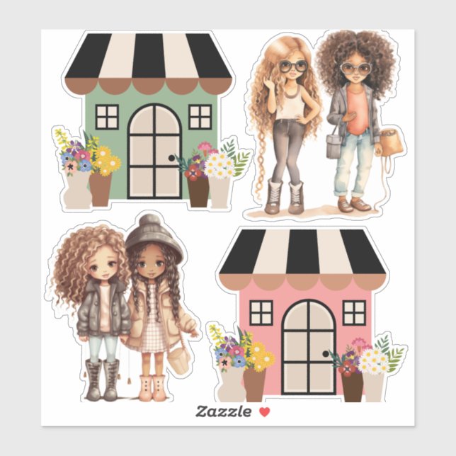 Girlfriends Houses Sticker (Sheet)