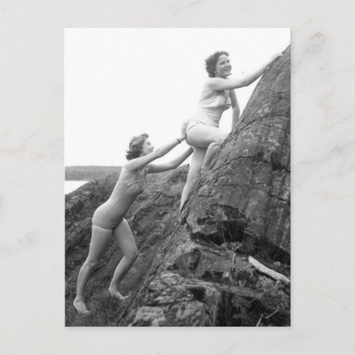 Girlfriends  Vintage photo postcard