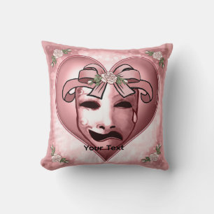Girlie Actor Mask Throw Pillow