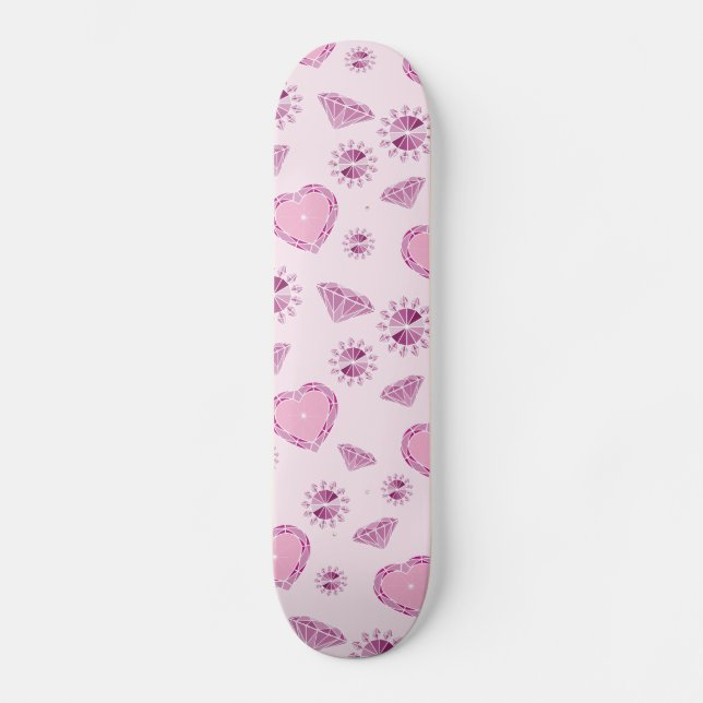 Girlie Bling Skateboard Deck (Front)