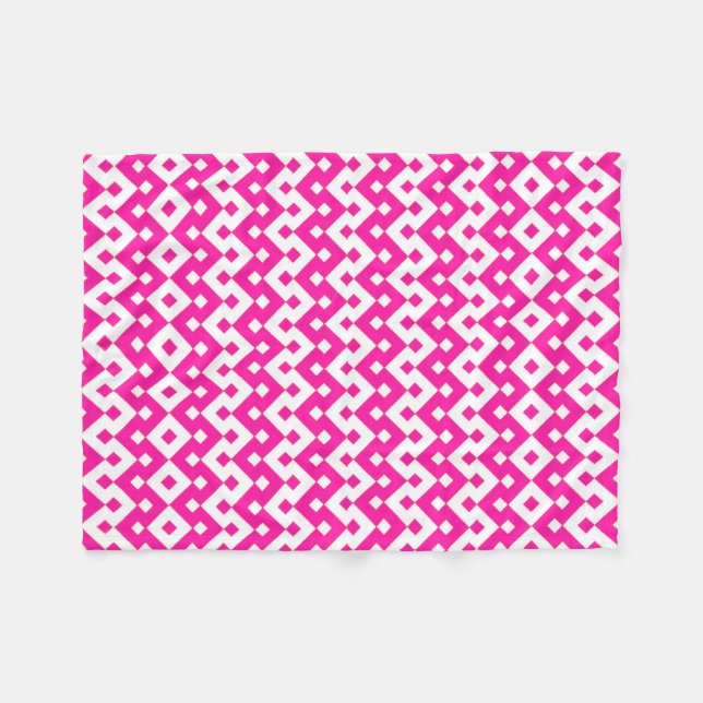 Girlie Candy Pink and White Fleece Blanket (Front (Horizontal))