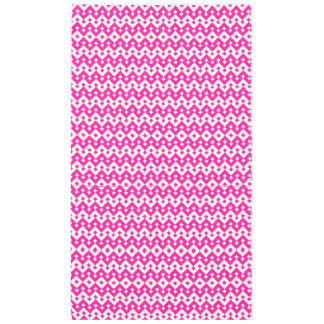 Girlie Candy Pink and White Zigzags Tablecloth