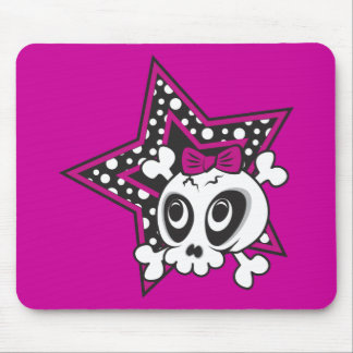 Girlie Emo Skull Mouse Pad