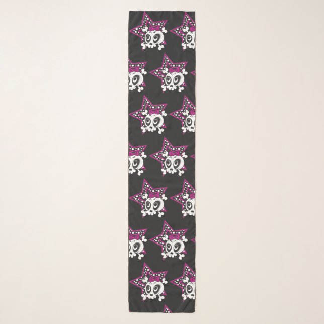 Girlie Emo Skull Scarf (Front)
