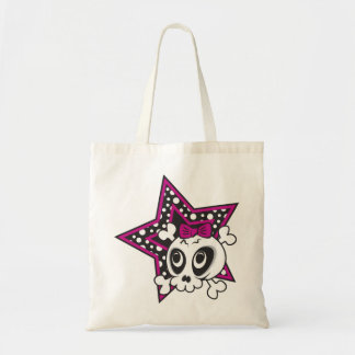Girlie Emo Skull Tote Bag