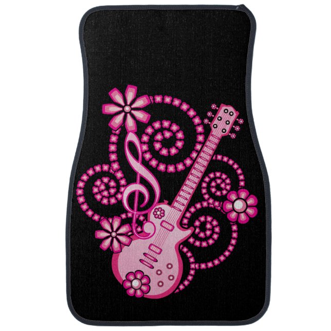 Girlie Guitar Car Floor Mat (Front)