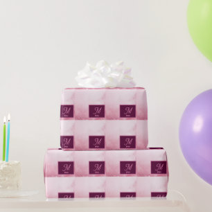 Girlie Pink Feminine abstract marble Sparkle Dust Wrapping Paper