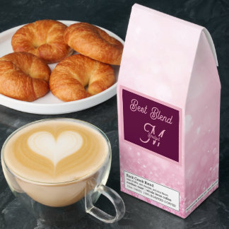 Girlie Pink Feminine Glitter Abstract gradient  Roasted Coffee