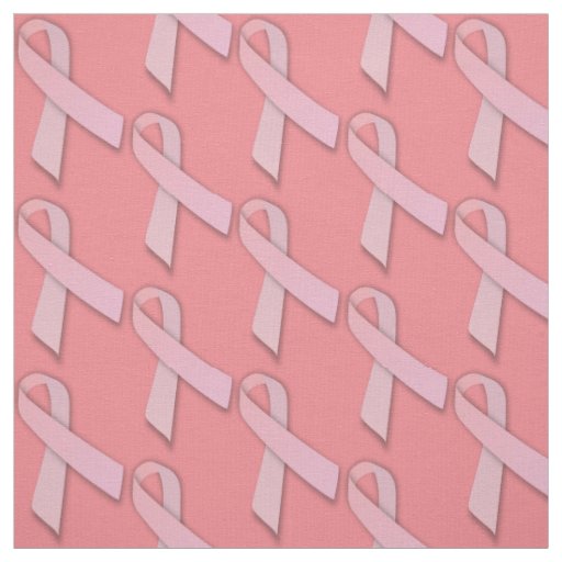 Girlie Pink Ribbons Tiled Pattern Fabric