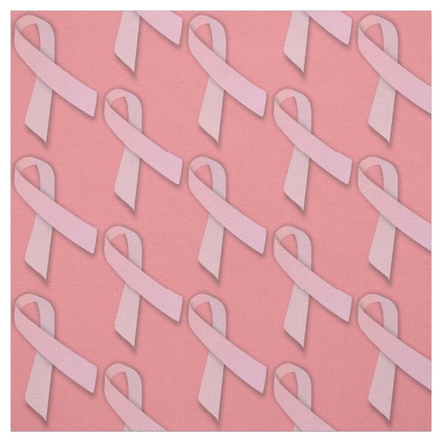 Girlie Pink Ribbons Tiled Pattern Fabric (Swatch)