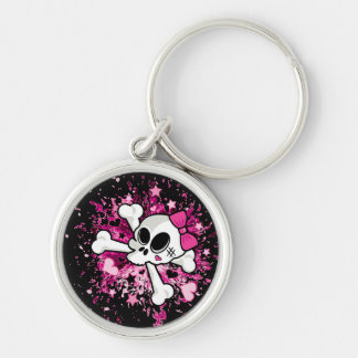 Girlie Skull Keychain