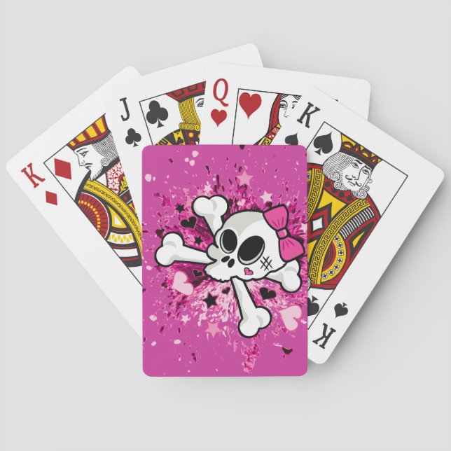 Girlie Skull Poker Cards (Back)