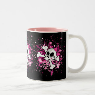 Girlie Skull Two-Tone Coffee Mug