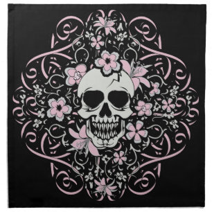Girlie Vintage Skull Cloth Napkin