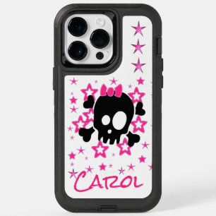 Girlie White Black Skull iPhone 14 Pro Max Case