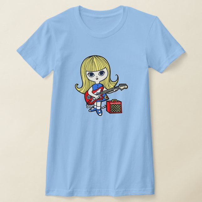 GirlieWear Guitar Girl T-Shirt (Laydown)