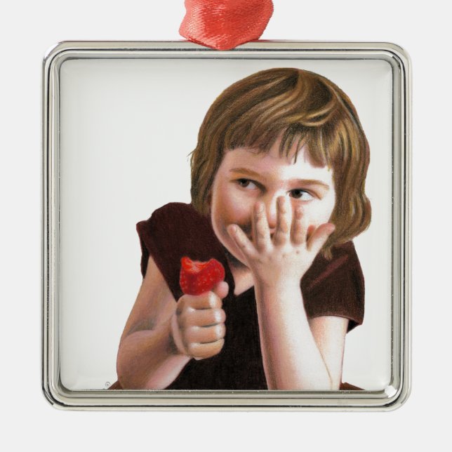 Girlish Giggles by Ana Tirolese Metal Ornament (Front)
