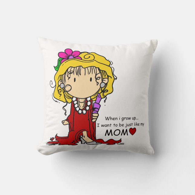 girllikemomm.png throw pillow (Front)
