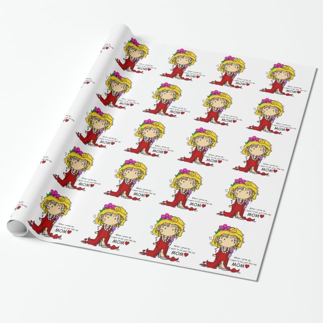 girllikemomm.png wrapping paper (Unrolled)