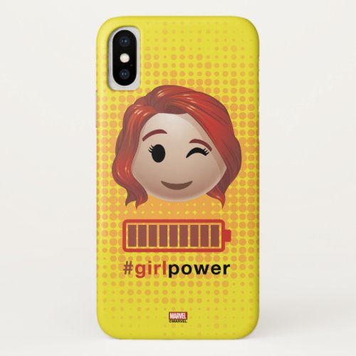 girlpower Black Widow Emoji iPhone X Case