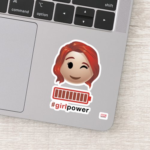 girlpower Black Widow Emoji Sticker