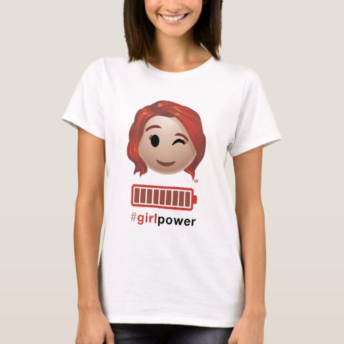 girlpower Black Widow Emoji T_Shirt