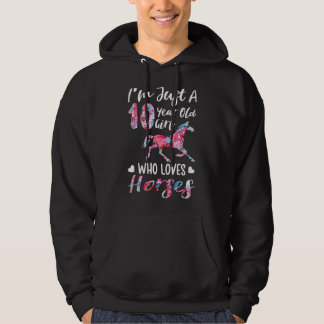 girls 10th Birthday Horse tee for 10 Year Old Girl