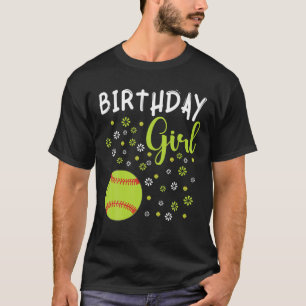 Girls 10Th Birthday Softball Player Funny 10 Year T-Shirt